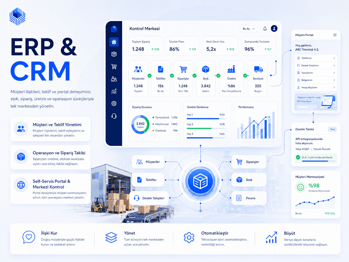 ERP, CRM ve Portallar